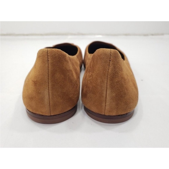 Tory Burch Georgia Tan Suede Square Toe Women's Flats - Picture 6 of 6